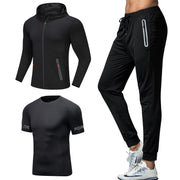 Men's Sportswear Gym Fitness Three Piece Set